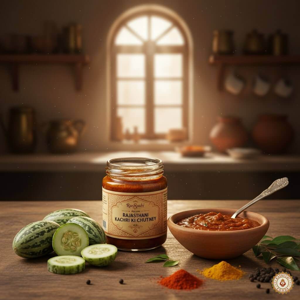 Rajasthani kachri chutney served fresh
