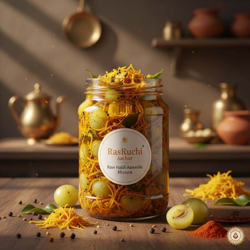 Haldi and aanwala mixture pickle